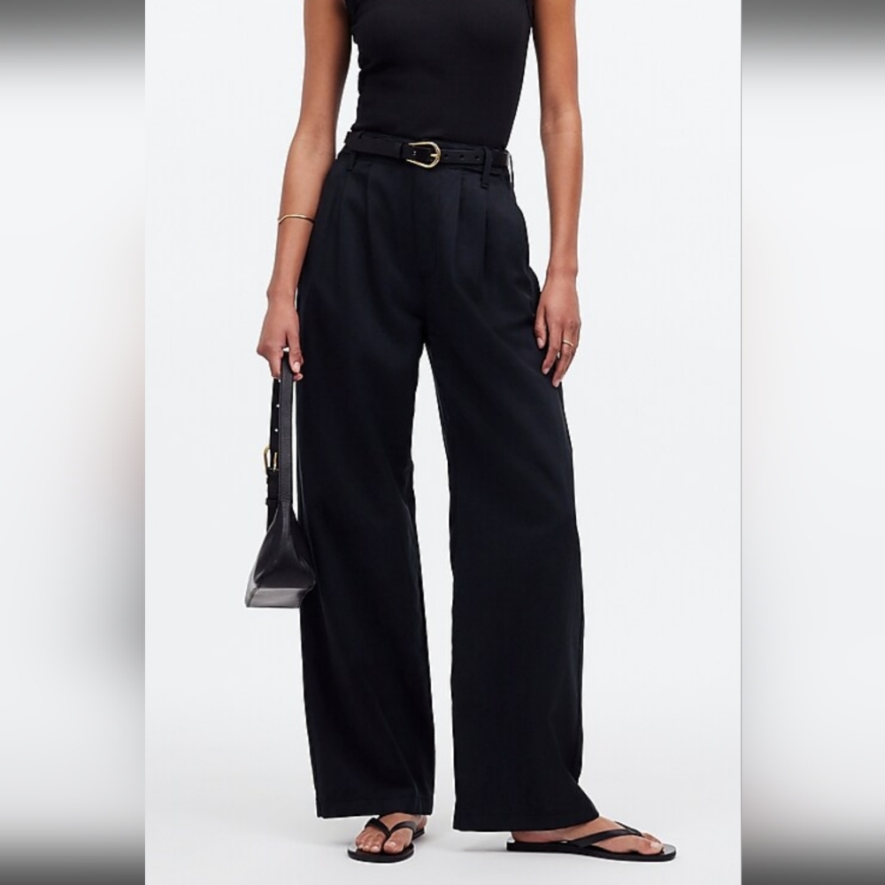 Harlow Wide-Leg Pant in Drapey Twill